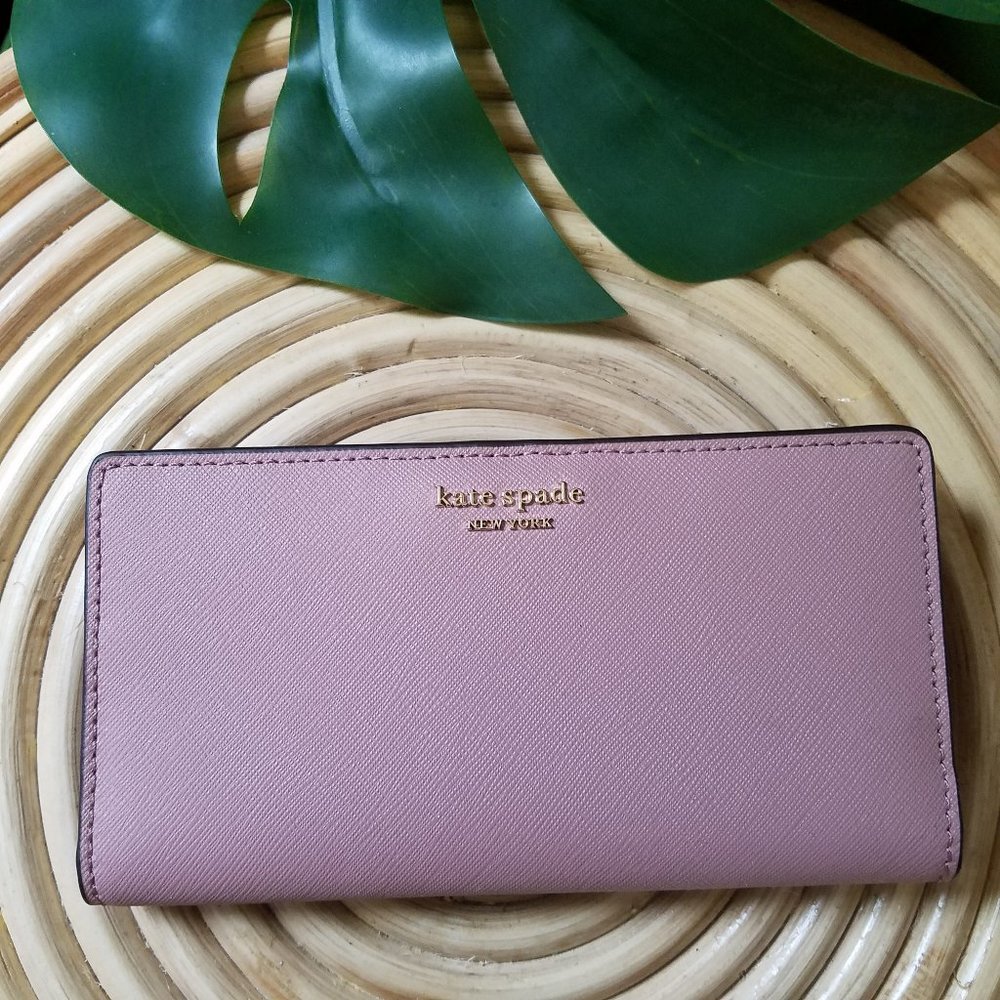 Dusty Peony Large Cameron Bifold Wallet Kate Spade - Picture 1 of 7